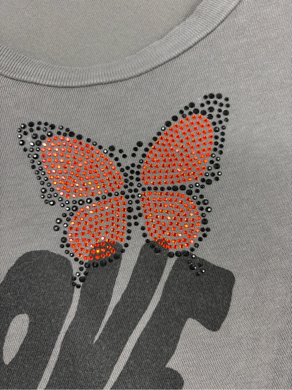 The Lauren Moshi Women's Edda Crystal Love Butterfly Top L - Picture 7 of 11